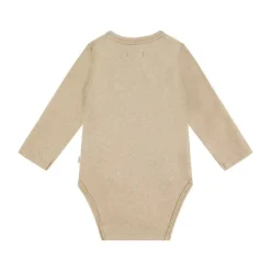 A Tiny Story Romper Lange Mouw Oatmeal Melange 50> Rompertjes