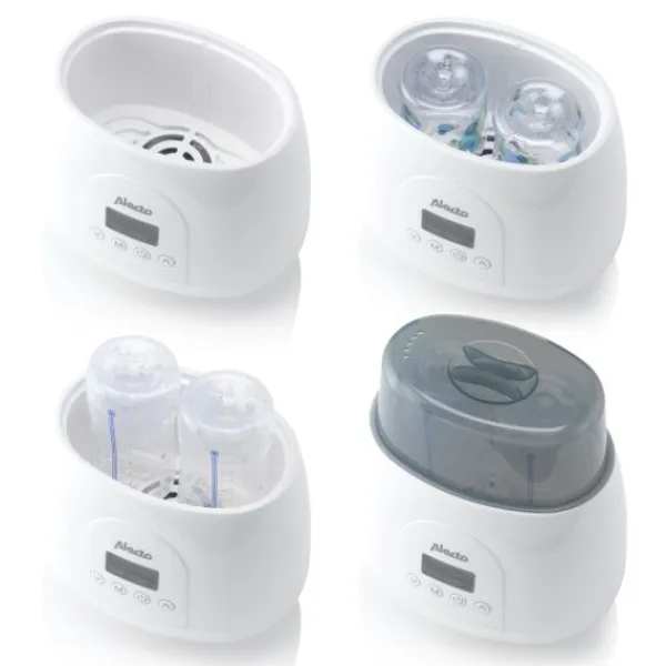 Alecto Flesverwarmer Digitaal Duo BW700 White> Flesverwarmers