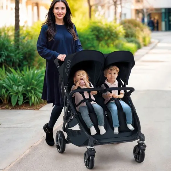 Asalvo Buggy Double Bro - Black> Tweeling Buggy's