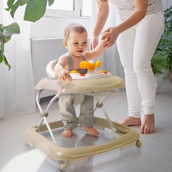 Asalvo Loopstoeltje - Baby Stars - Beige> Loopstoelen