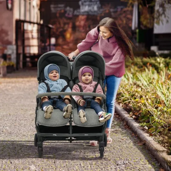 Asalvo Tweelingbuggy - Henry - Grey> Tweeling Buggy's