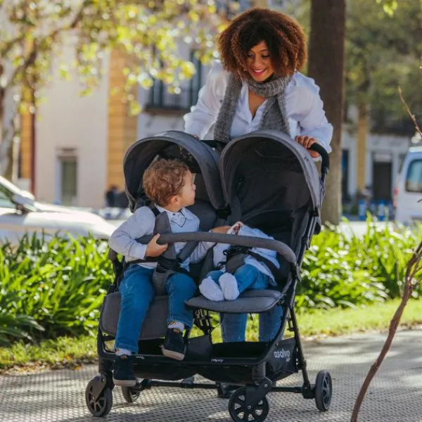 Asalvo Tweelingbuggy - Henry - Grey> Tweeling Buggy's
