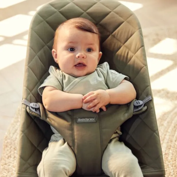 Baby Bjorn Bouncer Bliss Geweven Klassiek Quilt Zandgrijs> Sitters