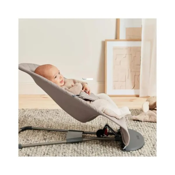 Baby Bjorn Bouncer Bliss Geweven Klassiek Quilt Zandgrijs> Sitters
