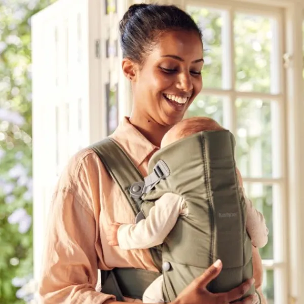 Baby Bjorn Draagzak Mini Geweven Beige> Buikdragers