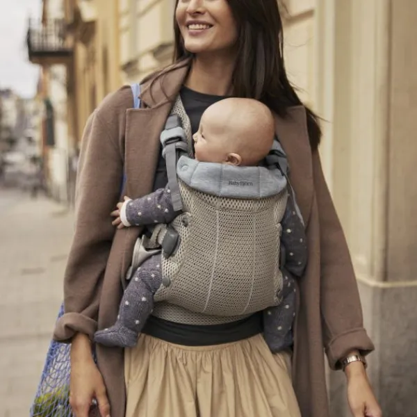 BabyBjörn Harmony Draagzak 3D-Mesh - Grijsbeige> Buikdragers