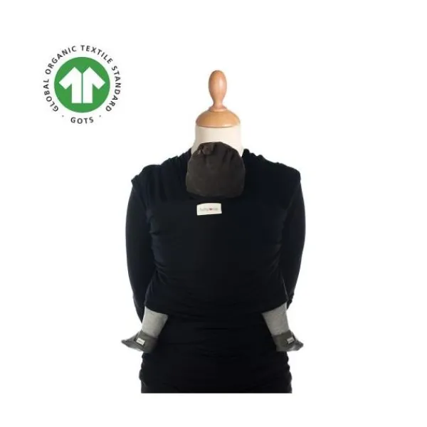 Babylonia Tricot-Slen Organic Black> Draagdoeken