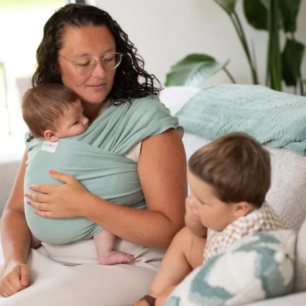 Babylonia Tricot-Slen Organic Draagdoek - Sage Green> Draagdoeken