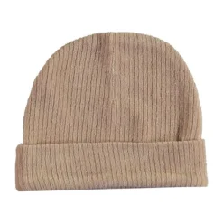 Babylook Velvet Rib Muts - Newborn - Warm Taupe> Mutsjes