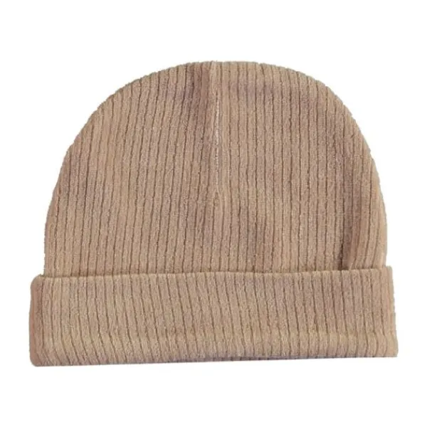 Babylook Velvet Rib Muts - Newborn - Warm Taupe> Mutsjes