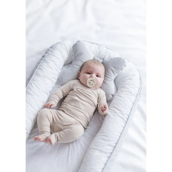 Babymatex Babynest Velvet White Grey Dots / Grey> Accessoires Boxen