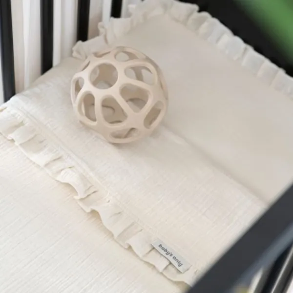 Baby's Only Calm Ledikantlaken met Ruffle - 120 x 150 cm - Warm Linen> Ledikantlakens