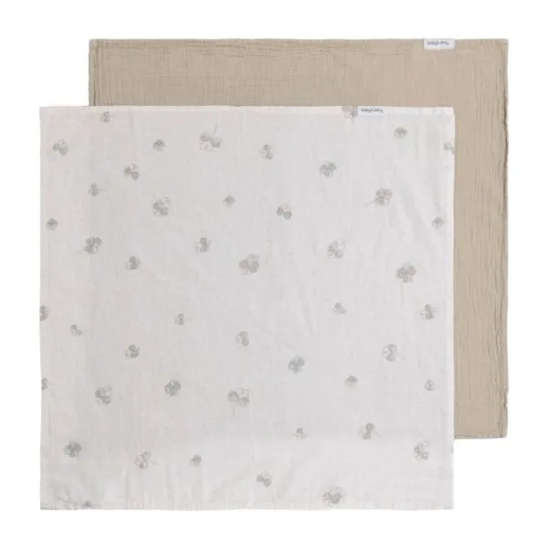 Baby's Only Tender Hydrofiele Doek - 2-Pack - 65x65 cm - Beige / Linen> Multidoek