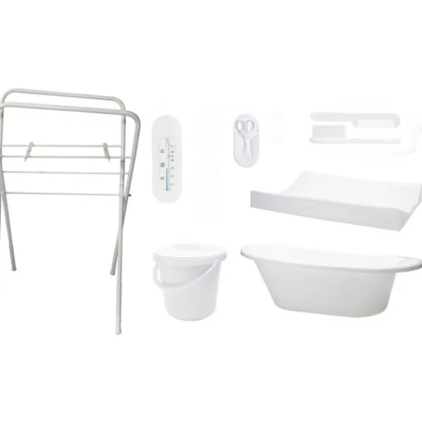 Bébé Basics Badset Uni Wit Inclusief Badstandaard Wit> Complete Badsets|Badjes