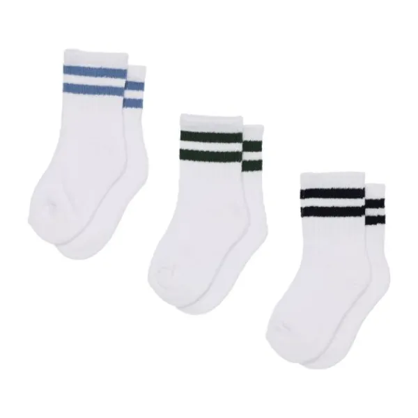 BD Collection Sportsokjes - 3 Stuks - 0-6mnd - Multi White> Sokjes