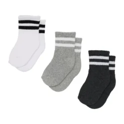 BD Collection Sportsokjes - 3 Stuks - 0-6mnd - Multi Grey> Sokjes