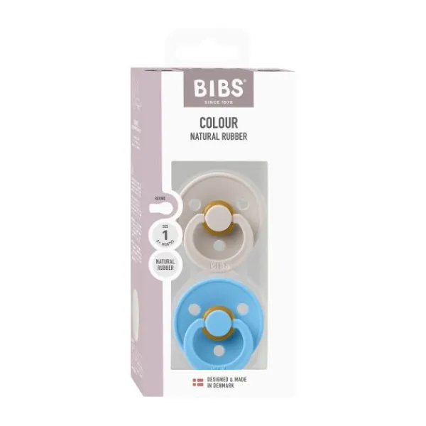 BIBS Colour Fopspenen - 2 Stuks - Size 1 - Mushroom/Breeze> Fopspenen 0-6 Maanden
