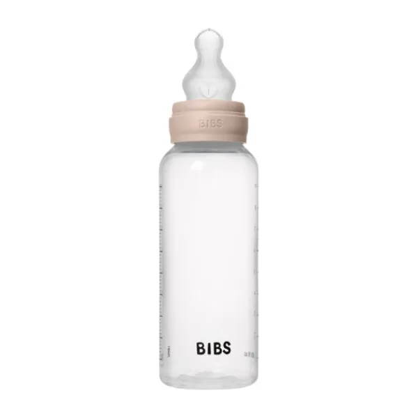 BIBS Fles - Medium Flow - 270 ml - Silicone - Blush - Ronde Speen> Flessen