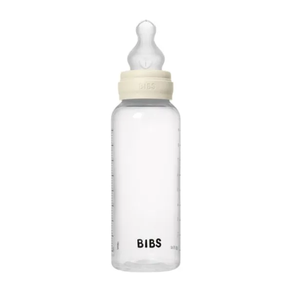 BIBS Fles - Medium Flow - 270 ml - Silicone - Blush - Ronde Speen> Flessen