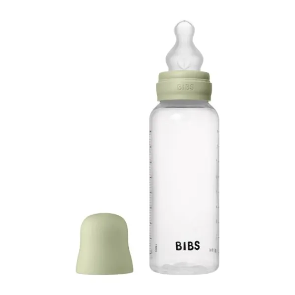 BIBS Fles - Medium Flow - 270 ml - Silicone - Blush - Ronde Speen> Flessen