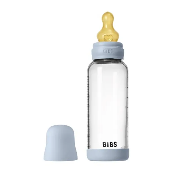 BIBS Fles - Medium Flow - 240 ml - Glas/Latex - Ivory> Flessen