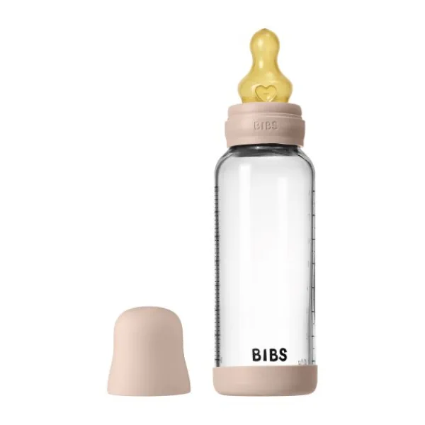 BIBS Fles - Medium Flow - 240 ml - Glas/Latex - Ivory> Flessen