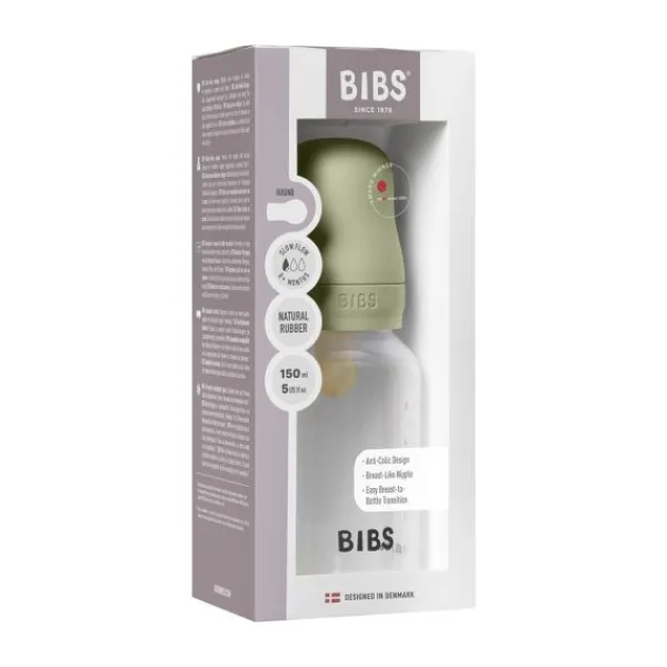 BIBS Fles - Slow Flow - 150 ml - Latex - Ivory - Ronde Speen> Flessen