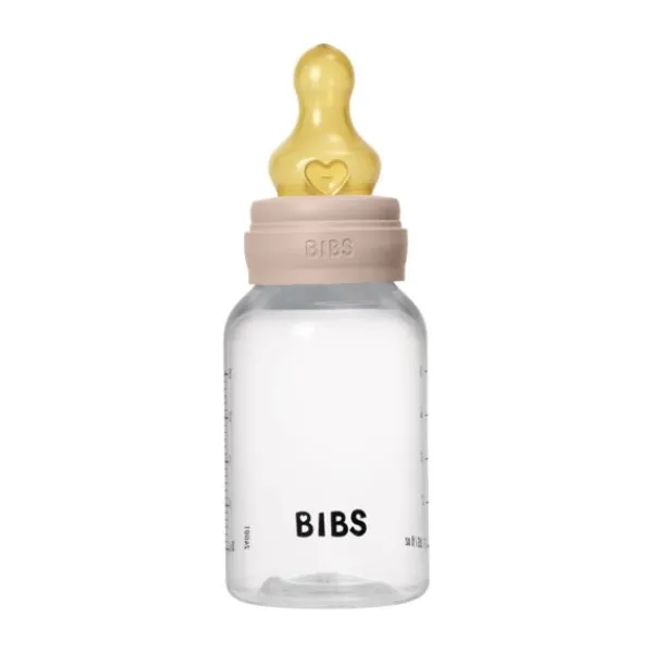 BIBS Fles - Slow Flow - 150 ml - Latex - Ivory - Ronde Speen> Flessen