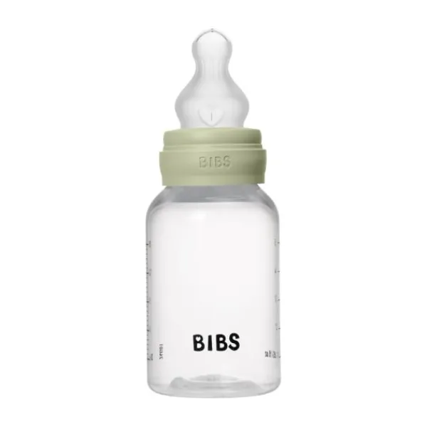 BIBS Fles - Slow Flow - 150 ml - Silicone - Sage> Flessen