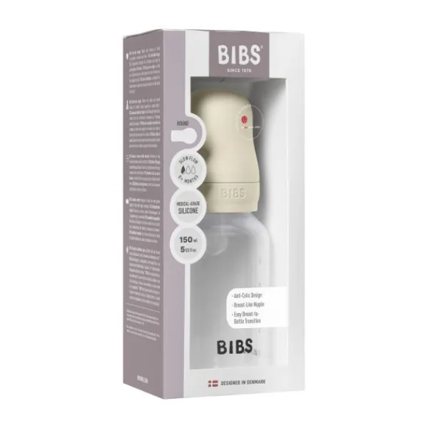 BIBS Fles - Slow Flow - 150 ml - Silicone - Sage> Flessen