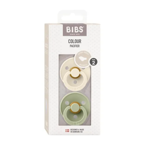 BIBS Fopspeen Latex Anatomical 0-6mnd Sage / Hunter Green (2-Pack)> Fopspenen 0-6 Maanden|Fopspenen 12+ Maanden