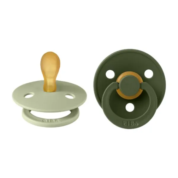 BIBS Fopspeen Latex Symmetrical Ivory / Sage Size 2 (2-Pack)> Fopspenen 12+ Maanden|Fopspenen 6+ Maanden