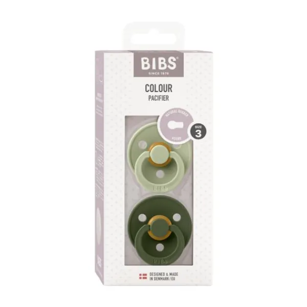 BIBS Fopspeen Round 0-6mnd Dark Oak/Ivory (2 stuks)> Fopspenen 0-6 Maanden|Fopspenen 12+ Maanden