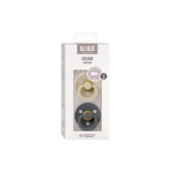 BIBS Fopspeen Round 0-6mnd Dark Oak/Ivory (2 stuks)><noscript><img width=
