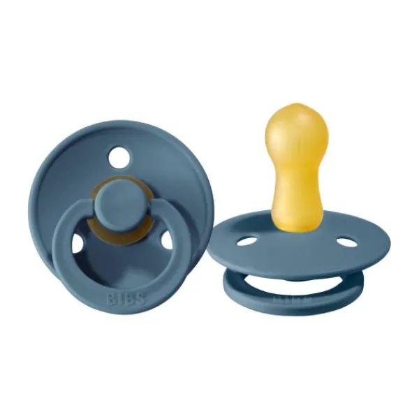 BIBS Fopspeen Round 0-6mnd Dark Oak/Ivory (2 stuks)> Fopspenen 0-6 Maanden|Fopspenen 12+ Maanden