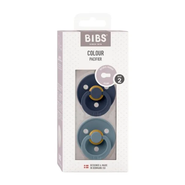 BIBS Fopspeen Round 0-6mnd Dark Oak/Ivory (2 stuks)> Fopspenen 0-6 Maanden|Fopspenen 12+ Maanden
