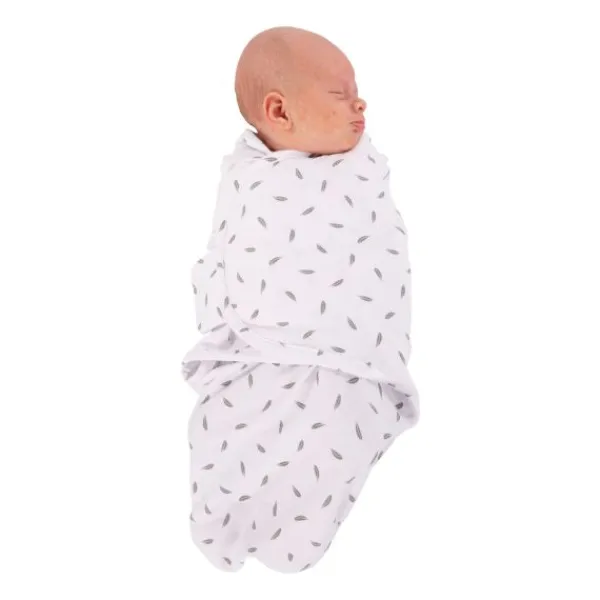 Bo Jungle B-Wrap Grey Feathers Small> Inbakeren|4-Seizoenen Slaapzakken