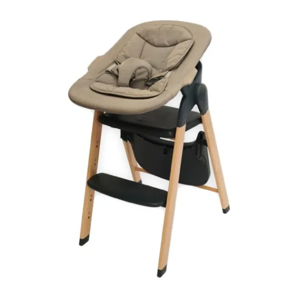 Bo Jungle Grow With Me High Chair - Pure White> Houten Kinderstoelen