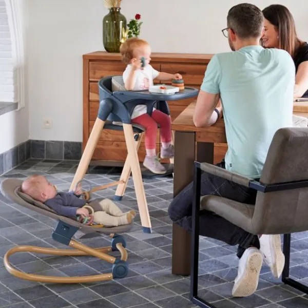 Bo Jungle Grow With Me High Chair - Pure White> Houten Kinderstoelen
