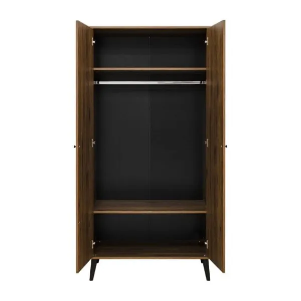 Bopita Zara Bladvergroter - Walnoot/Zwart> Complete Babykamers|Ladekasten