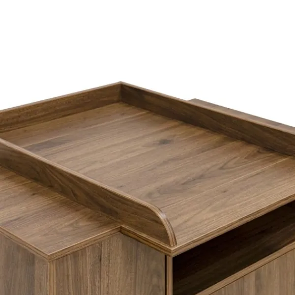 Bopita Zara Bladvergroter - Walnoot/Zwart> Complete Babykamers|Ladekasten
