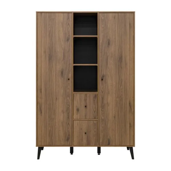 Bopita Zara Bladvergroter - Walnoot/Zwart> Complete Babykamers|Ladekasten