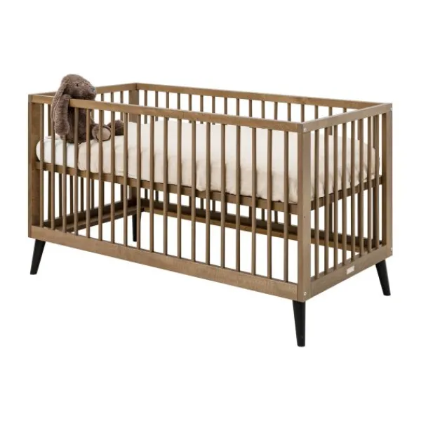 Bopita Zara Bladvergroter - Walnoot/Zwart> Complete Babykamers|Ladekasten