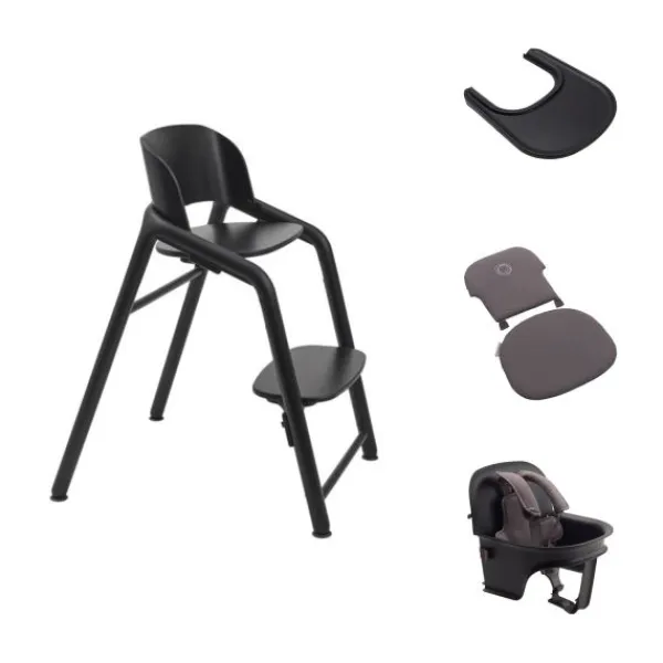 Bugaboo Giraffe Kinderstoel Compleet Bundel - Wood/Grey> Houten Kinderstoelen