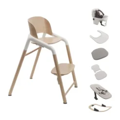 Bugaboo Giraffe Kinderstoel Ultimate Bundel – Wood/Grey><noscript><img width=