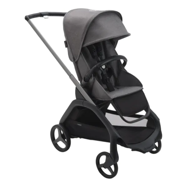 Bugaboo Kinderwagen Dragonfly Complete Graphite Frame / Grey Melange Bekleding> Wandelwagens|Complete Kinderwagens