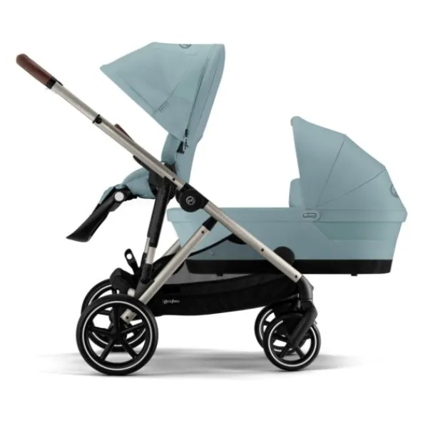 Cybex Duowagen Gazelle S Seashell Beige - Light Beige> Tweeling Kinderwagens|Duo Kinderwagens