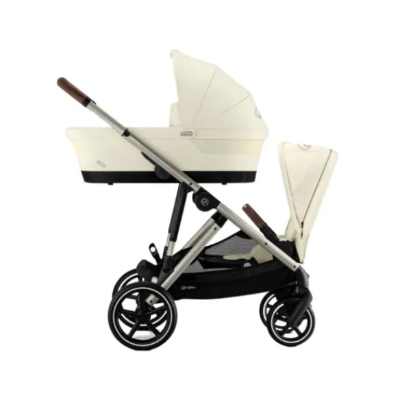 Cybex Duowagen Gazelle S Seashell Beige - Light Beige> Tweeling Kinderwagens|Duo Kinderwagens