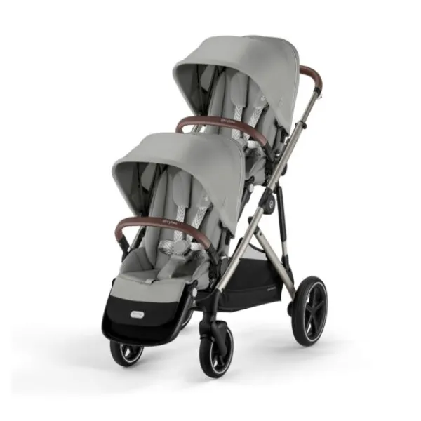 Cybex Duowagen Gazelle S Seashell Beige - Light Beige> Tweeling Kinderwagens|Duo Kinderwagens