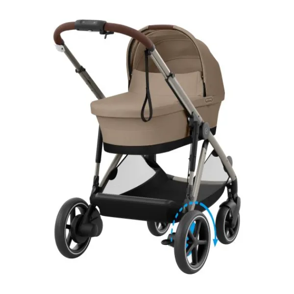 Cybex eGazelle S Almond Beige/Beige> Tweeling Kinderwagens|Duo Kinderwagens